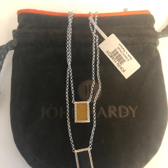 JOHN HARDY REVERSIBLE BLACK ONYX/WOOD NECKLACE - Picture 5 of 5